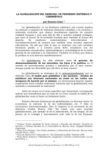 la globalización del derecho: un fenómeno sistémico y cibernético