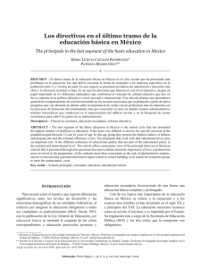 Los directivos en el último tramo de la educación básica en México