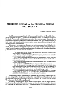 medicina social a la primera meitat del segle xx