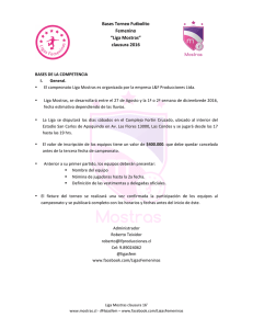 Bases Torneo Futbolito Femenino “Liga Mostras” clausura 2016