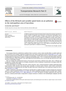 Effects of the 80km/h and variable speed limits on air pollution in the
