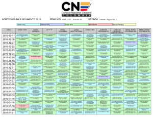 Cronograma Primer Segmento 2016