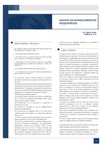 suicidio en establecimientos psiquiátricos