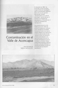 Contaminación en el Valle de Aconcagua
