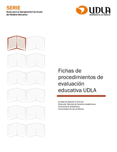 Fichas de procedimientos de evaluación educativa UDLA