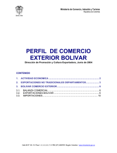 bolívar - Ministerio de Comercio, Industria y Turismo de Colombia