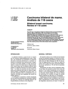 Carcinoma bilateral de mama. Análisis de 118 casos