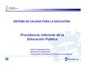 Providencia referente de la Educación Pública