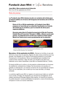 Nota de prensa - Fundació Joan Miró