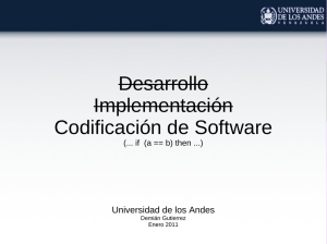 Desarrollo Implementación Codificación de Software