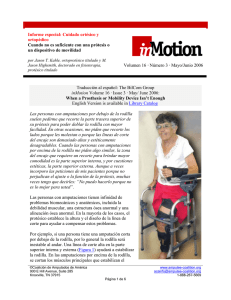 Informe especial: Cuidado ortésico y ortopédico Cuando no es