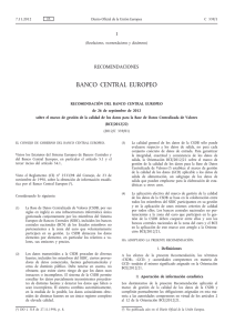 Recomendación del Banco Central Europeo, de 26 de septiembre