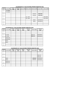 calendario de evaluaciones primer semestre 2016