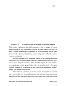 CAPÍTULO V. EL PRINCIPIO DEL INTERÉS SUPERIOR DEL