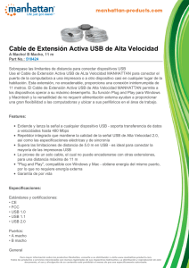 Cable de Extensión Activa USB de Alta Velocidad