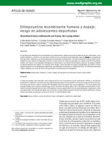Eritropoyetina recombinante humana y dopaje