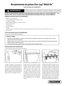 Recubrimiento de poleas Flex-Lag® Weld-On