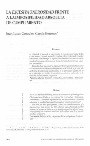 la excesiva onerosidad frente a la imposibilidad absoluta de