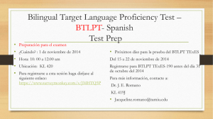 Bilingual Target Language Proficiency Test -BTLPT
