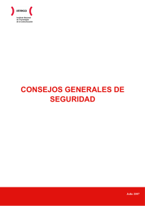 CONSEJOS GENERALES DE SEGURIDAD