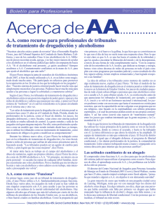 Primavera 2010: A.A. como recurso para profesionales de tribunales