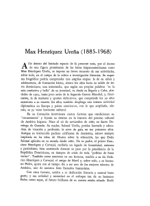 Max Henriquez Urefia (1885-1968)