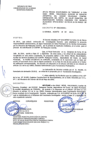 APLICA MEDIDA DISCIPLINARIA DE “CENSURA”, A DON ISAAC