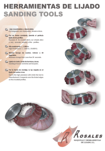 HERRAMIENTAS DE LIJADO SANDING TOOLS