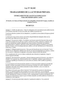 Ley 18.345 - Licencias Especiales y modificación