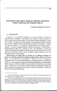 RAZONES PARA DECLARAR EL IDIOMA ESPAÑOL UNICO