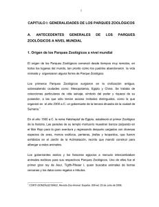 CAPITULO I: GENERALIDADES DE LOS PARQUES ZOOLÓGICOS