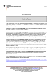Requisitos para un visado de trabajo [pdf