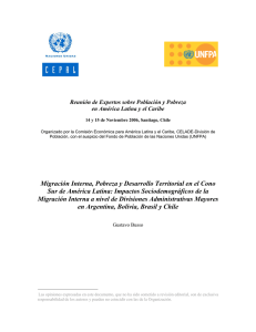 Migración Interna, Pobreza y Desarrollo Territorial en el Cono Sur