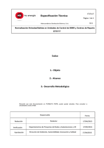 Normalización Entradas/Salidas en Unidades de Control de