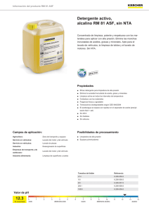 Detergente activo, alcalino RM 81 ASF, sin NTA 12.3 0