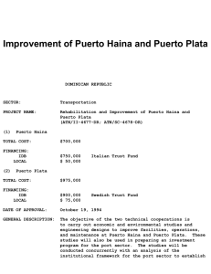 Improvement of Puerto Haina and Puerto Plata
