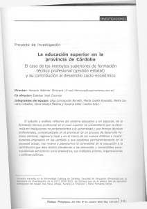 La educación superior en la provincia de Córdoba