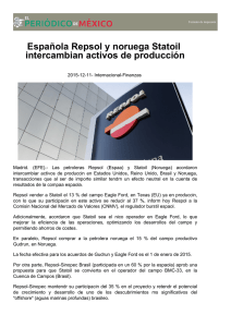 Española Repsol y noruega Statoil intercambian activos de