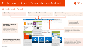 Configurar Apps Office365 em telefone Android