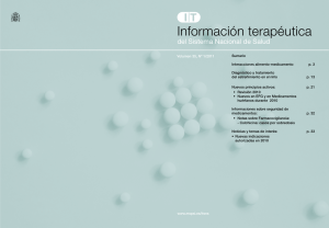 Información terapéutica - Ministerio de Sanidad, Servicios Sociales