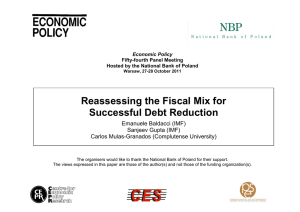 Reassessing the Fiscal Mix for Successful Debt Reduction