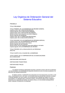 Ley Orgánica de Ordenación General del Sistema Educativo