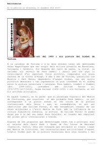 L`art del 1400 i els pintors del bisbat de Tortosa A la
