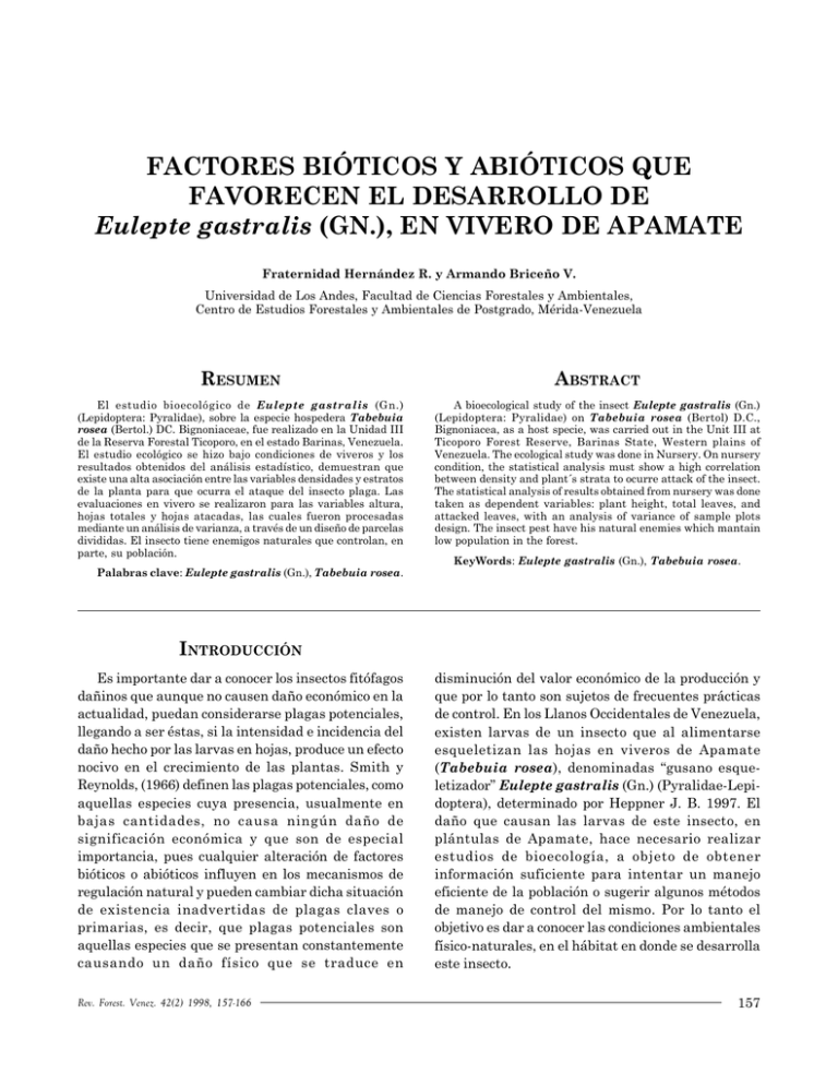 factores biÓticos y abiÓticos que favorecen el