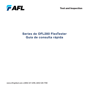 Series de OFL280 FlexTester Guía de consulta rápida