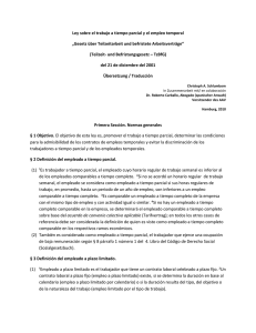 Ley sobre el trabajo a tiempo parcial y el empleo temporal „Gesetz