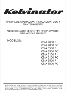 Manual de usuario - Kelvinator Argentina