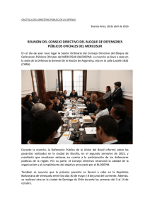 Reunión del Consejo Directivo del Bloque de Defensores Públicos