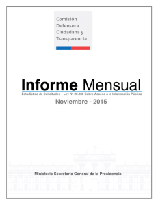 Informe mensual noviembre 2015 - Comisión Defensora Ciudadana