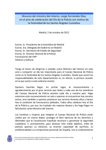 Discurso del ministro del Interior, Jorge Fernández Díaz, en el acto